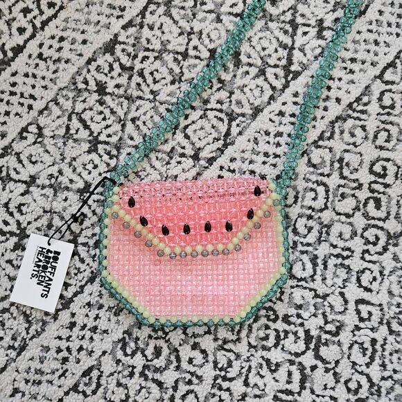 Bouffants & Broken Hearts Handbags - Bouffants & Broken Hearts Glass Bead Watermelon Crossbody Purse